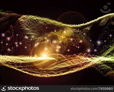 Digital Dreams series. Backdrop of technology background with virtual visualization components  on the subject of science, education, computers and modern technology