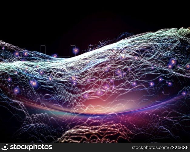 Digital Dreams series. Background composition of  technology background with virtual visualization components  on the subject of science, education, computers and modern technology