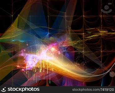 Digital Dreams series. Background design of technology background with virtual visualization components on the subject of science, education, computers and modern technology