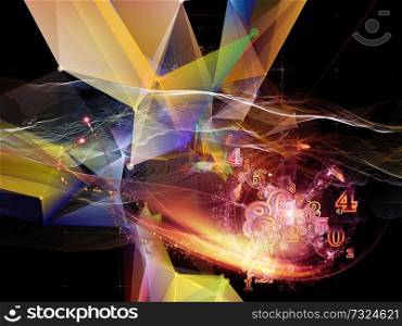 Digital Dreams series. Composition of technology background with virtual visualization components  suitable as a backdrop for the projects on science, education, computers and modern technology