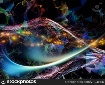 Digital Dreams series. Design composed of technology background with virtual visualization components  as a metaphor on the subject of science, education, computers and modern technology