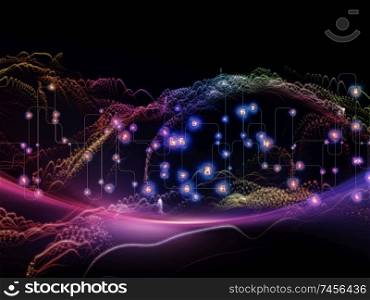 Digital Dreams series. Design composed of technology background with virtual visualization components  as a metaphor on the subject of science, education, computers and modern technology