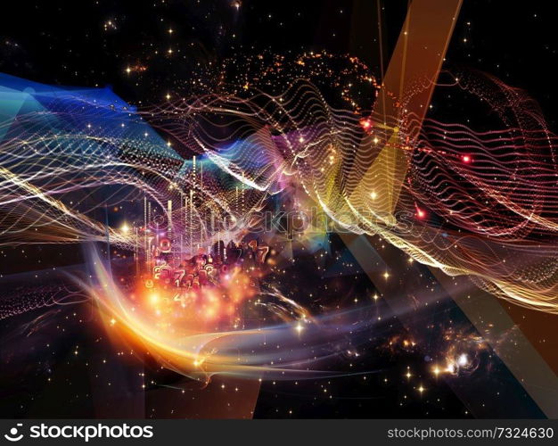Digital Dreams series. Design made of technology background with virtual visualization components  for projects related to science, education, computers and modern technology