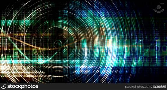 Digital Engineering Abstract Background Pattern Concept Art. Digital Engineering Abstract