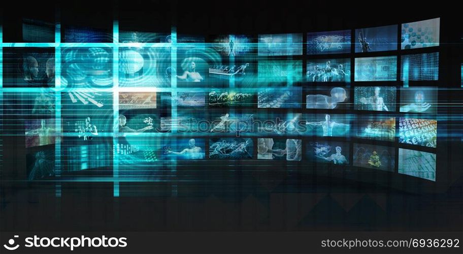 Digital Entertainment and Streaming Broadcast Technology Art. Digital Entertainment
