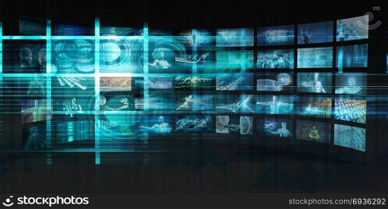 Digital Entertainment and Streaming Broadcast Technology Art. Digital Entertainment