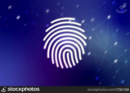 Digital fingerprint for network and security concept