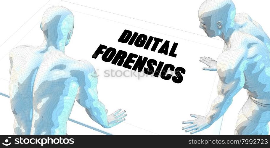 Digital Forensics Discussion and Business Meeting Concept Art. Digital Forensics