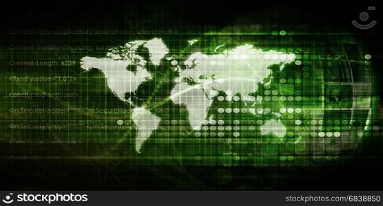 Digital Global Technology Concept Abstract Background. Global Technology Concept