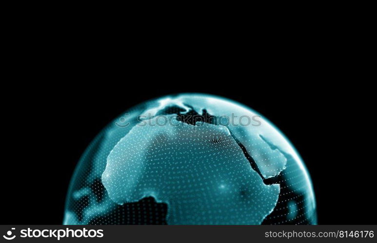 Digital globe 3d. Global world internet technology. Communication concept abstract background planet. Blue light connection design. Big data network modern map. Travel business concept information concept.. Digital globe 3d. Global world internet technology. Communication concept abstract background planet. Blue light connection design. Big data network modern map. Travel business concept information concept. 3d Rendering.