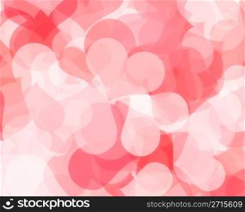 Digital illustration of a conceptual theme of hearts