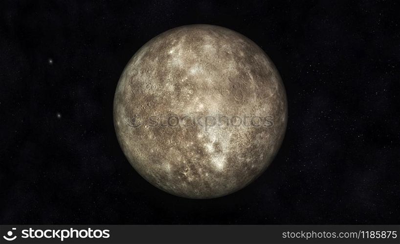 Digital Illustration of Planet Mercury