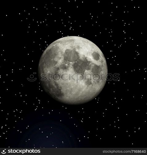 Digital Illustration of the Moon
