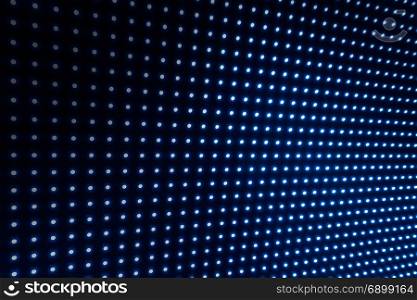 Digital LED blue light dots abstract blur background glowing for event, concert or title showing in presentation