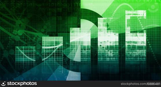 Digital Marketing Abstract Background with Business Chart. Digital Marketing