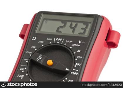 digital multimeter measures the voltage in an electrical network