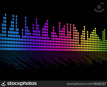 Digital Music Beats Background Showing Music Soundtrack Or Sound Pulse&#xA;