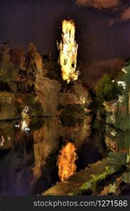 Digital Painting of Bruges by Night