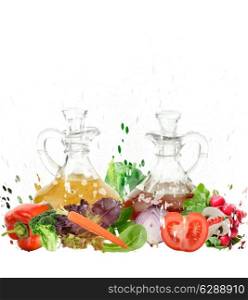 Digital Painting Of Salad Ingredients
