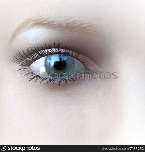 digital rendering of an eye