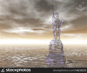 digital rendering of the statue of liberty