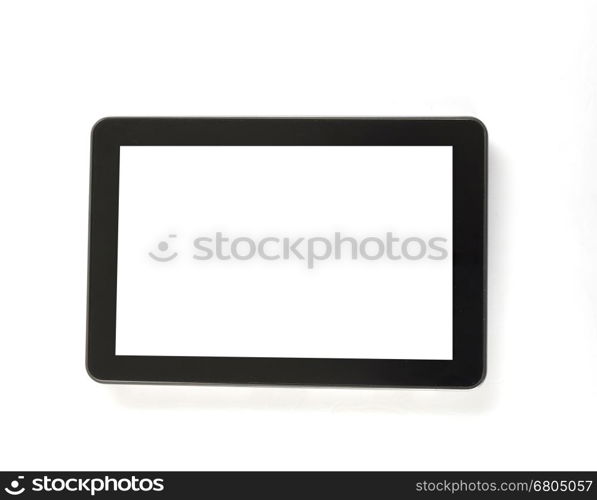 digital tablet on white background