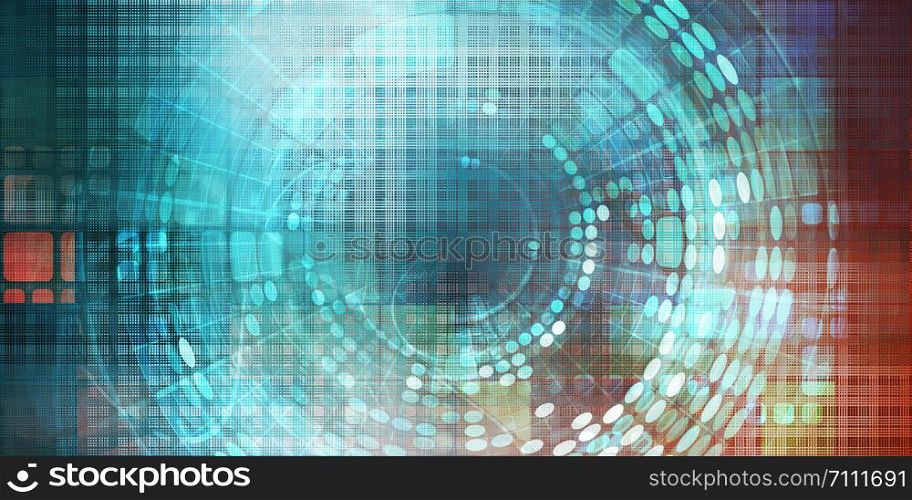 Digital Technology with Futuristic Abstract Background Concept. Digital Technology