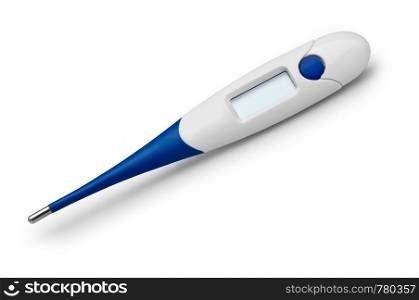 Digital thermometer isolated on a white background with clipped path