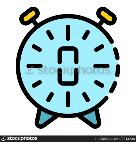 Digital timer icon. Outline digital timer vector icon color flat isolated. Digital timer icon color outline vector