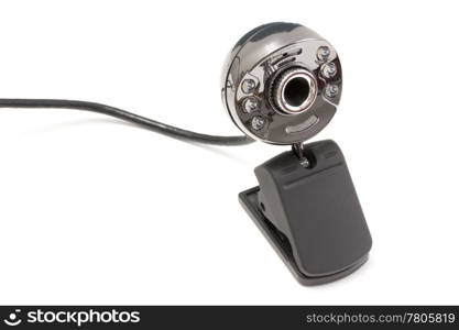 Digital webcam on white background