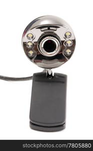 Digital webcam on white background