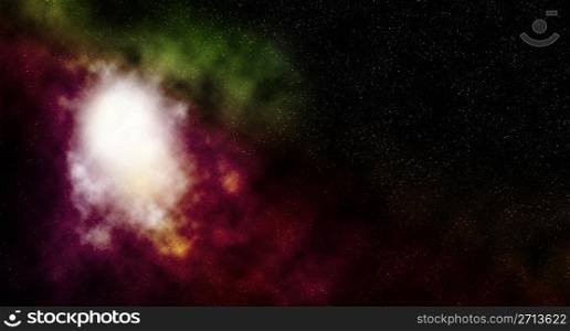 Digitally generated image of a space nebula