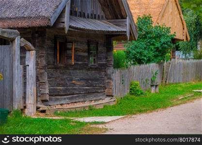 dilapidated wooden house in the village