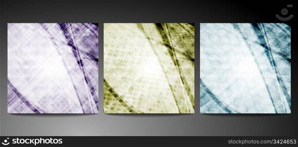 Dim backgrounds with different texture. Eps 10 vector