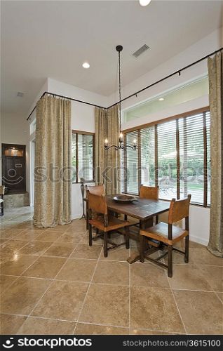Dining room in residence