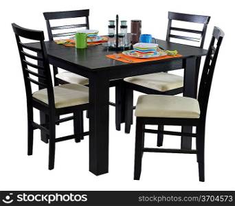 Dining table isolated