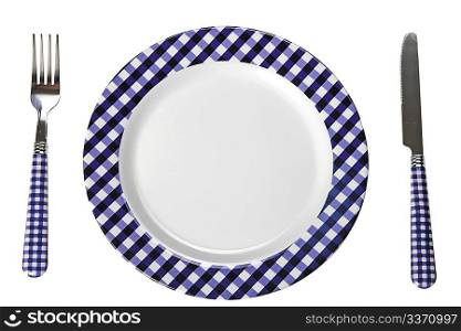 Dinner set (plate, fork, knife)