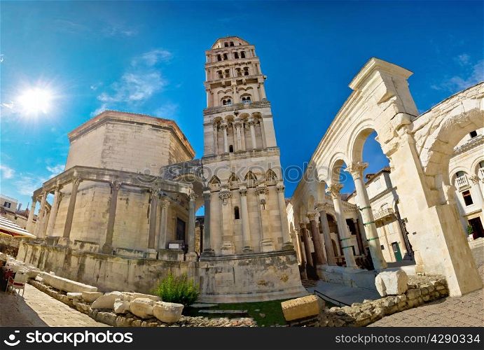 Diocletian palace UNESCO world heritage site in Split, Dalmatia, Croatia