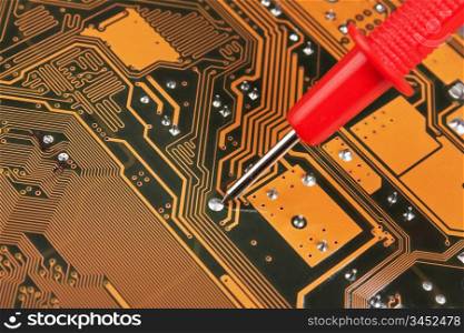 dipstick on the electronic board