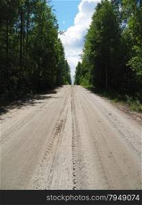 dirt road in the woods