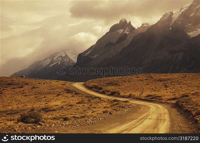 Dirt road through a landscape