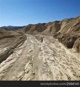 Dirt road through Death Valley National Park.