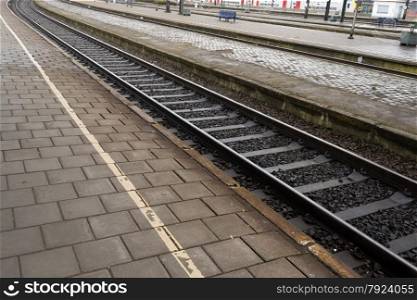 DIrty and Grimy Railway Platform and Train Tracks
