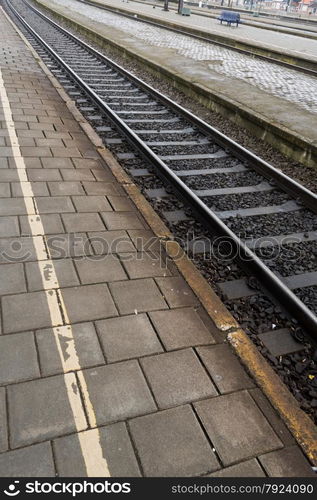 DIrty and Grimy Railway Platform and Train Tracks