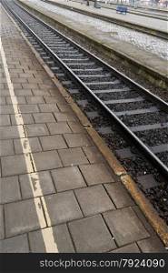 DIrty and Grimy Railway Platform and Train Tracks