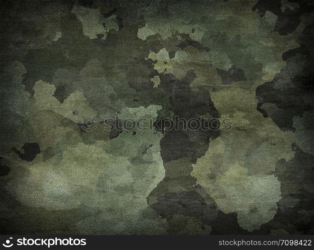 Dirty camouflage fabric texture background. Dirty camouflage fabric texture