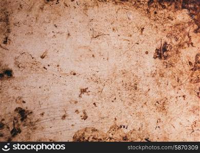 Dirty shabby metal background close up for design. Dirty shabby metal background
