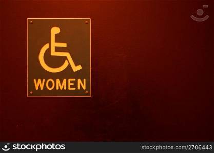 Disabled sign, close-up