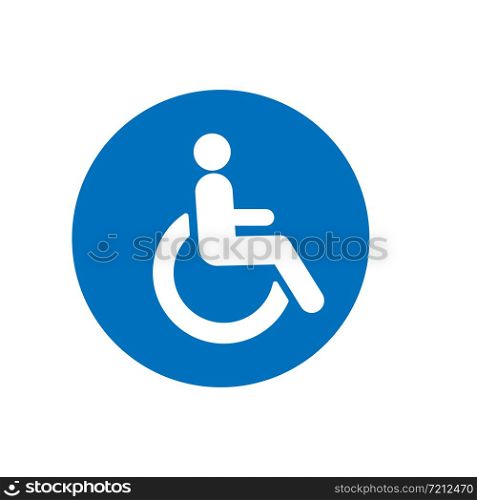 Disabled sign icon. Vector eps10. Vector eps10