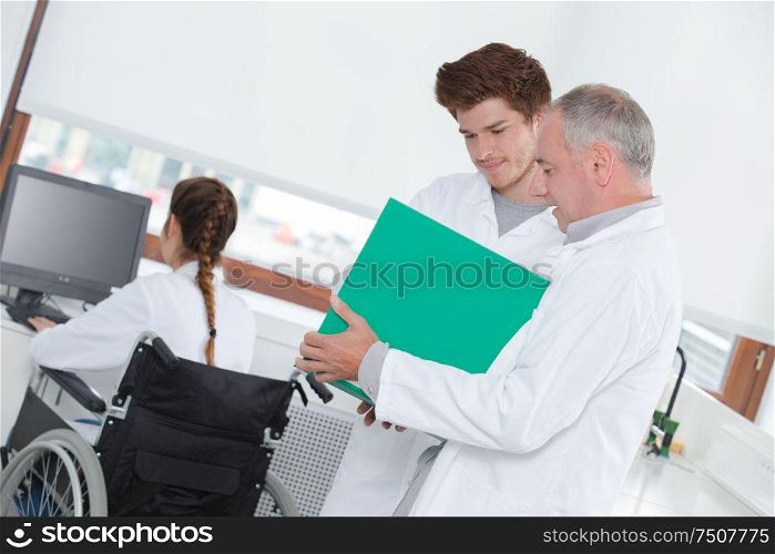 disabled student working in a lab